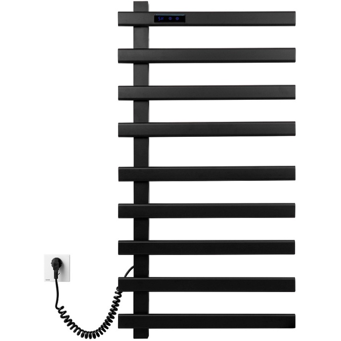 Полотенцесушитель электрический Black&White Moon 92х48 черный матовый 355BI - 0