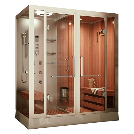 Душевая кабина Frank 180х130 правая с финской сауной F-918 R - 0