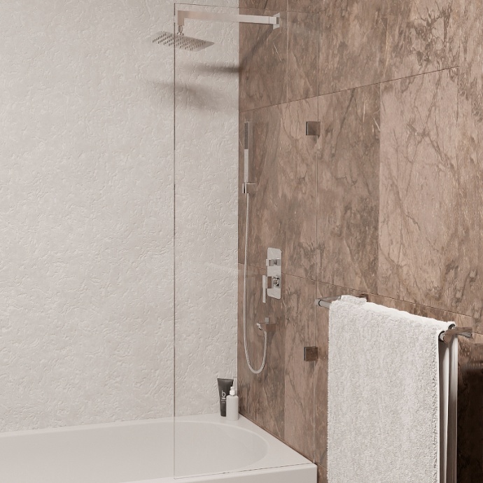 Шторка на ванну RGW Screens SC-056-2 50x150 профиль хром стекло прозрачное 3511056250-11 - 0