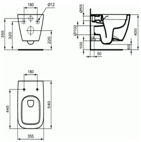 Унитаз подвесной Ideal Standard I.Life с крышкой, белый (K T461401) - 4