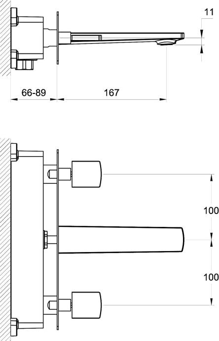 Смеситель BelBagno Carin CAR BLI CRM для раковины, С ВНУТРЕННЕЙ ЧАСТЬЮ CAR-BLI-CRM - 1