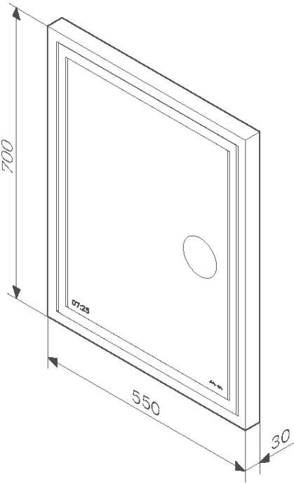 Зеркало AM.PM Gem 55 с LED-подсветкой, часами и косметическим зеркалом M91AMOX0553WG - 7