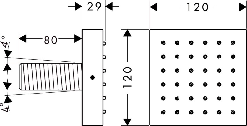 Душевая форсунка Axor Starck  28491000 - 8