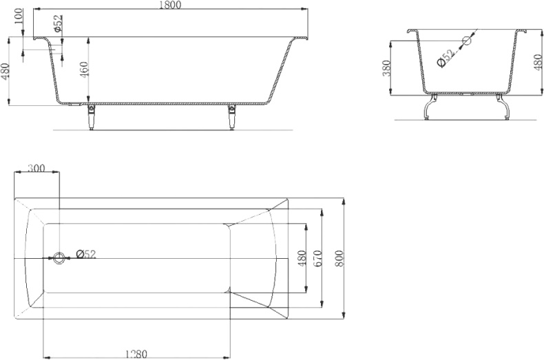 Чугунная ванна Owl 1975 Konung 180x80 OWLIB191114 - 3