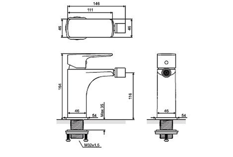 Смеситель для биде Excellent Keria хром AREX.2003CR - 4