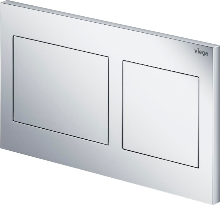 Клавиша смыва, Viega, Prevista, Visign for Style 21, для унитаза, ширина, мм-220, глубина, мм-8, высота, мм-130, тип смыва-двойной, тип управления-ручной нажимной, м 773236 - 0