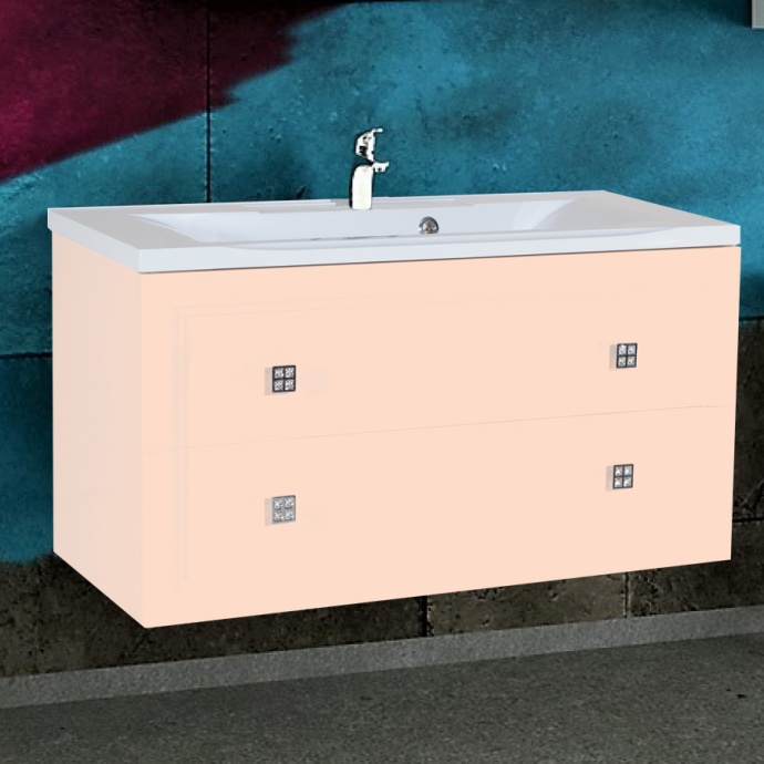 Тумба с раковиной Bellezza Милан 90 бежевая - 0