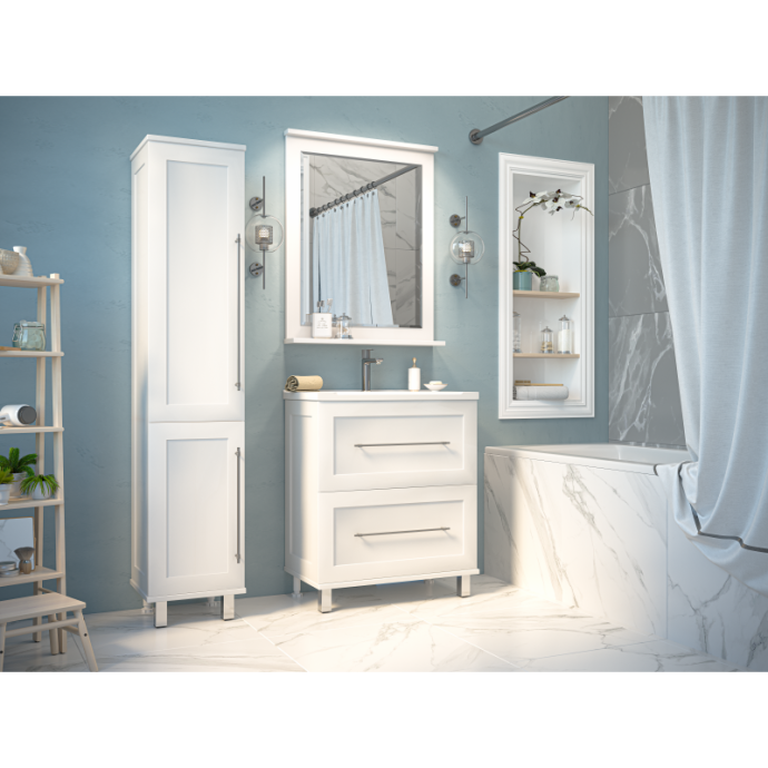 Зеркало Misty Марта 70х84 белое П-Мрт02070-011 - 1