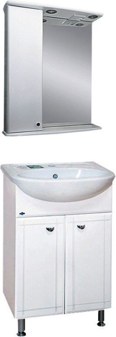 Мебель для ванной Misty Уют 50 прямая белая - 0