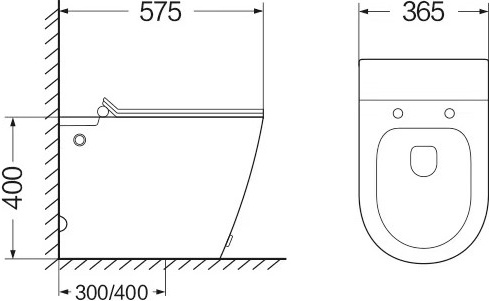 Унитаз приставной SantiLine SL-5030 с импульсной системой смыва - 2