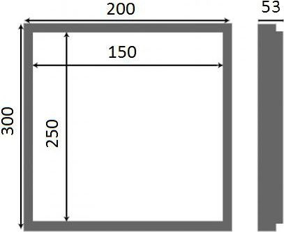 Люк настенный Люкер AL-KR 30x20 - 9