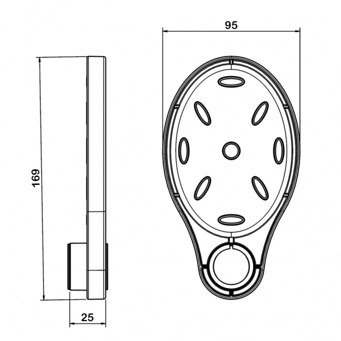 Мыльница на душевую систему Swedbe Calypso хром  5052 - 4
