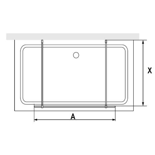 Душевая перегородка Rgw Walk in 100x200 чёрный стекло прозрачное 35101710-84 - 1