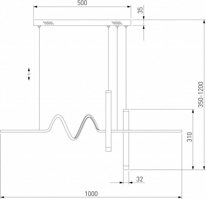 Подвесной светильник Eurosvet Brace 90267/2 черный - 2
