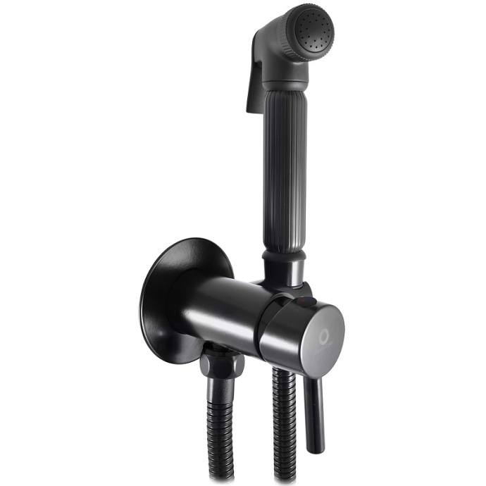 SE843/1CMAT SEINA - смеситель для биде с гигиеническим душем, скрытый монтаж, ЧЕРНЫЙ МАТОВЫЙ - 0