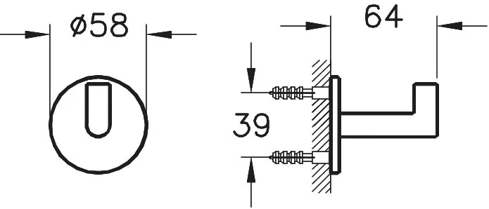 Крючок VitrA Origin черный матовый A4488436 - 1