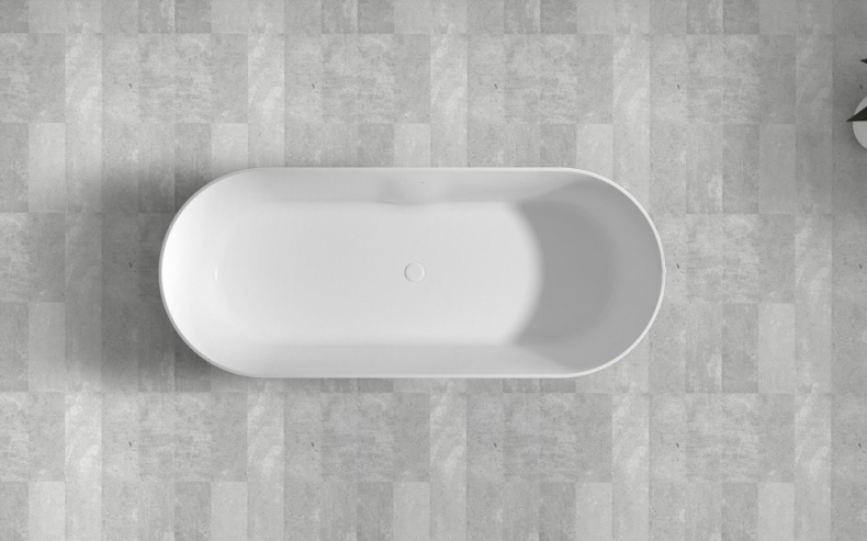 Ванна из искусственного камня Abber Stein 180х75 белый матовый AS9614 - 3