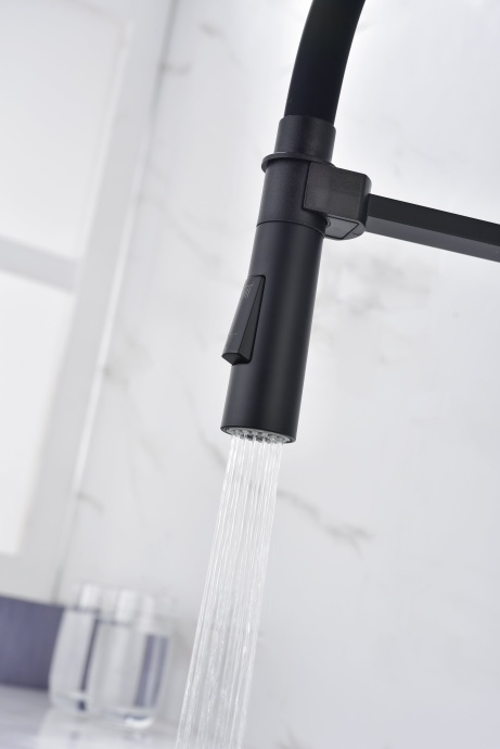 Смеситель для кухни Paulmark Halt темно - серый матовый Ha214021-401 - 8