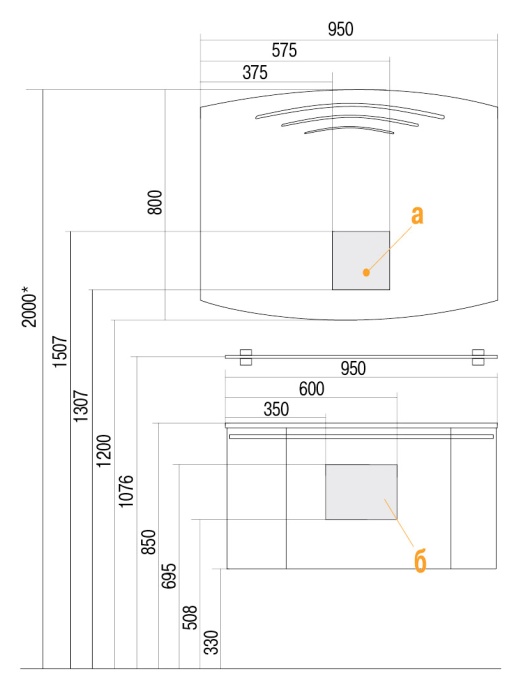 Тумба под раковину Акватон Севилья 94 см  1A126401SE340 - 9