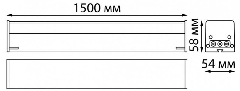Линейный светодиодный светильник Novotech Over Bits 359113 - 7