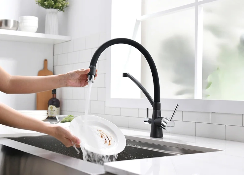 Смеситель для кухни Paulmark Siegen черный матовый Si213111-418 - 4