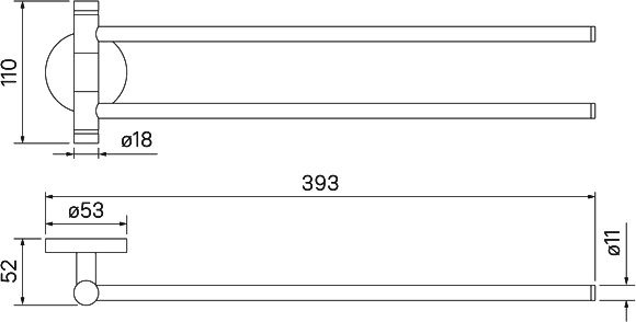 Полотенцедержатель Iddis Sena SENSS20i49 двойной - 3