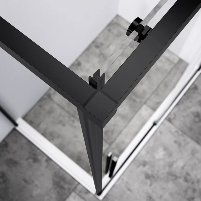 Душевой уголок Vincea Slim-N 110х90 профиль черный стекло прозрачное VSR-4SN9011CLB - 3