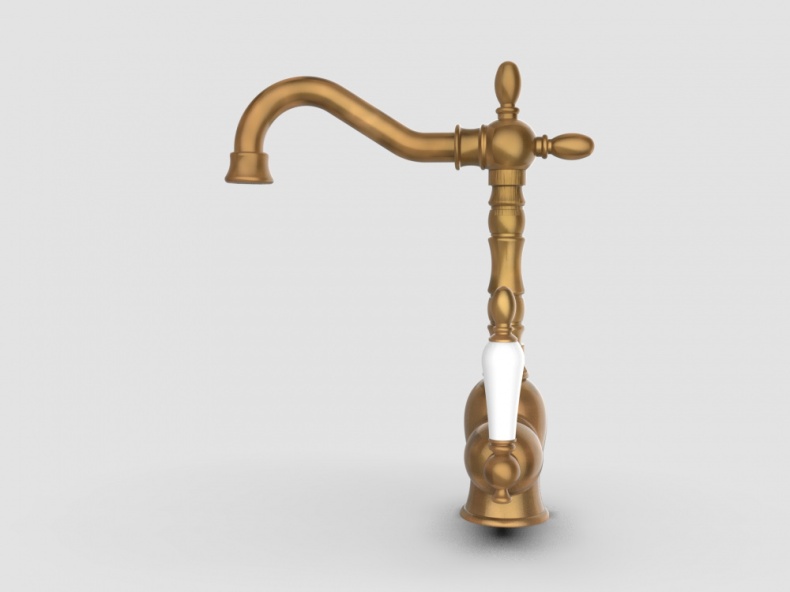 Смеситель для раковины GPD Retro золото матовый MTL180-SO - 4