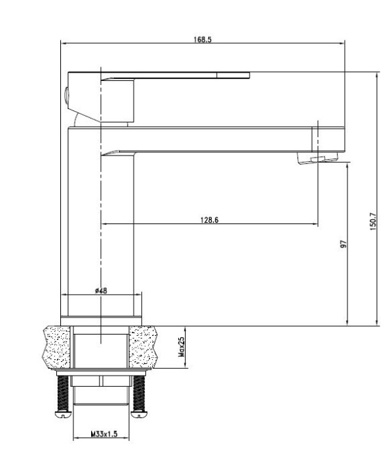 Смеситель для раковины Cersanit Elio 63044 хром - 3