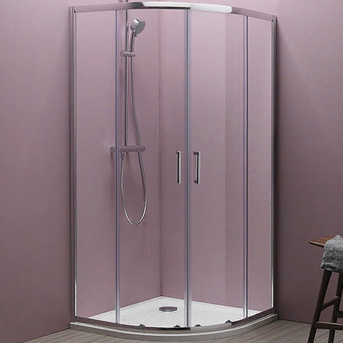 Душевой уголок Kolpa San Eco Quat 80х80 хром стекло прозрачное 538570 - 0
