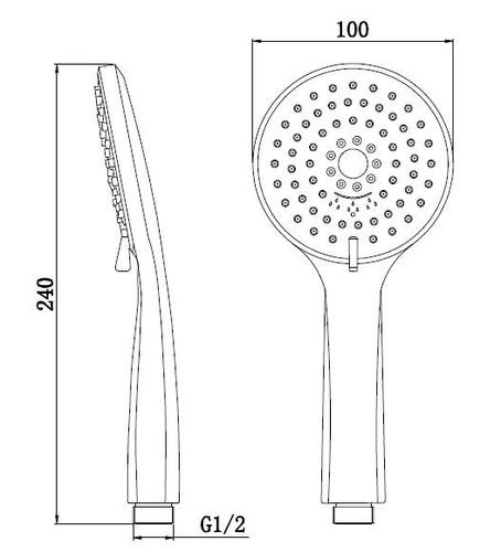 Душевая лейка BelBagno хром  BB-D1C5 - 1