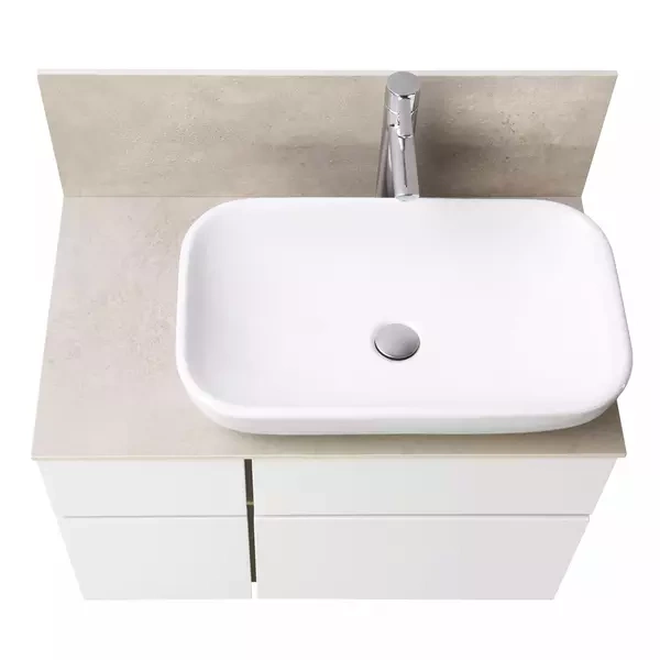 Тумба с раковиной Лола 60 и столешницей Aquaton Мишель 80 белый-светлое дерево 1A2772K1MIX40 - 2