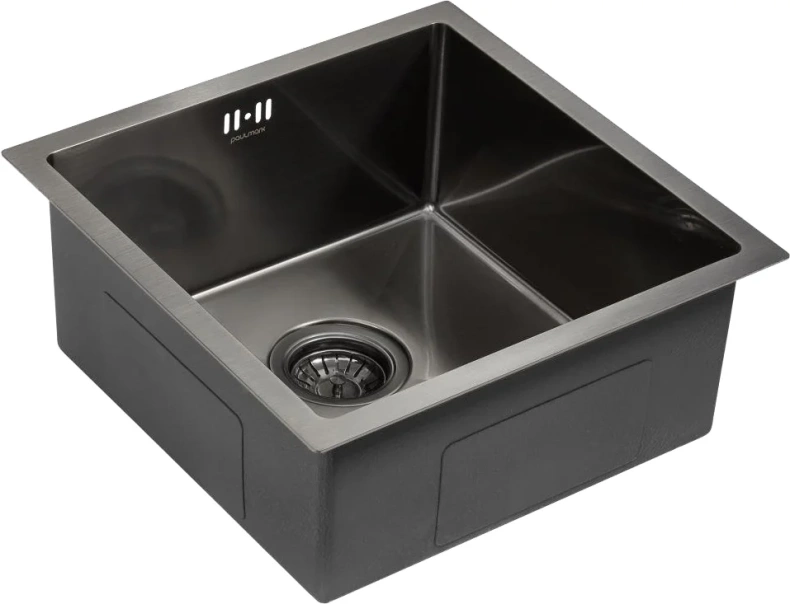 Мойка кухонная Paulmark Gerberg 44 темный хром PM214444-GM - 1