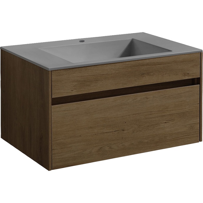 Тумба с раковиной Vincea Chiara 80 темное дерево - 0