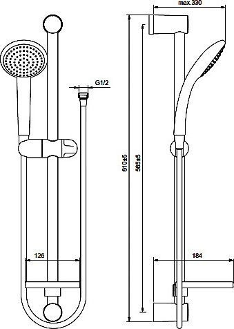 Душевой гарнитур Vidima Fresh  BA207AA - 1
