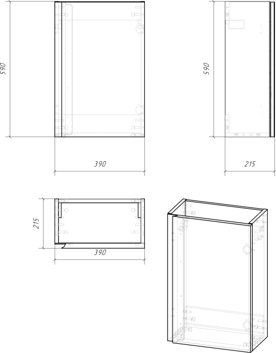 Тумба для комплекта Cersanit Moduo 40 SB-SZ-MOD-MO40/Wh - 1