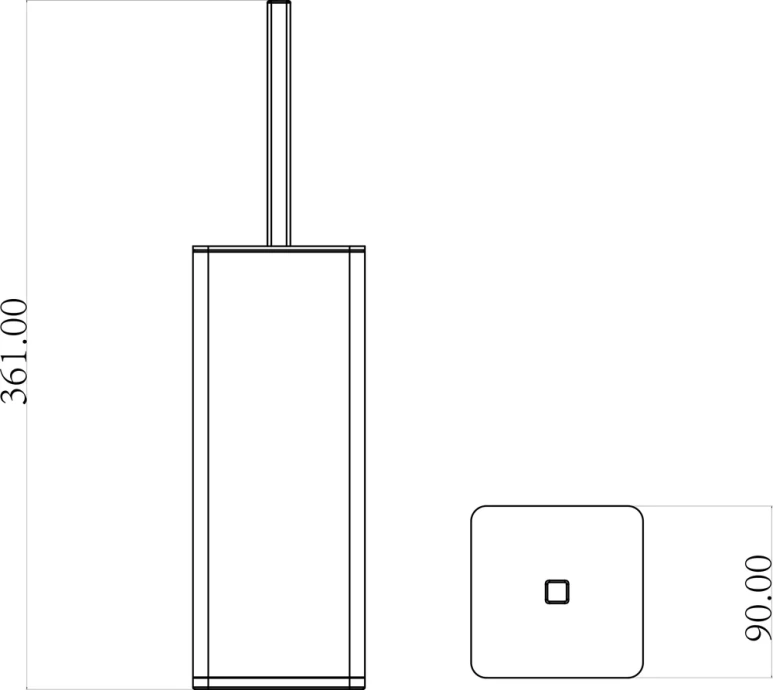 Ершик для унитаза Boheme черный хром 10949-B-CR - 1