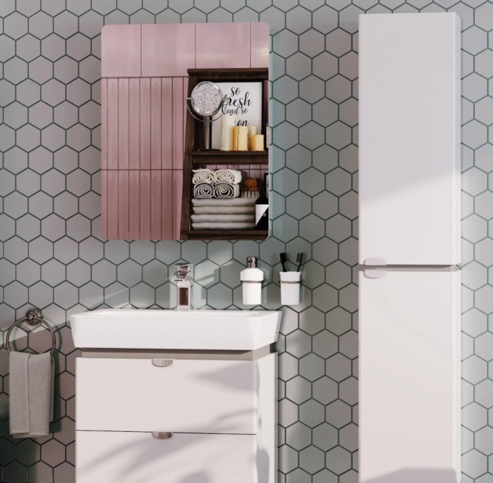 Зеркало-шкаф Aquaton Скай 55 белый 1A238402SY010 - 3