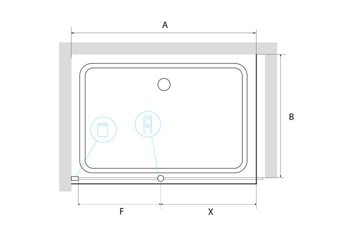 Душевая перегородка RGW Walk in 90х195 хром стекло матовое 351003409-21 - 1