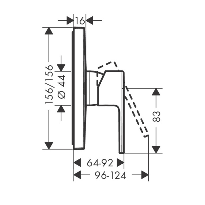 Смеситель Hansgrohe Vernis Shape хром 71668000 - 1