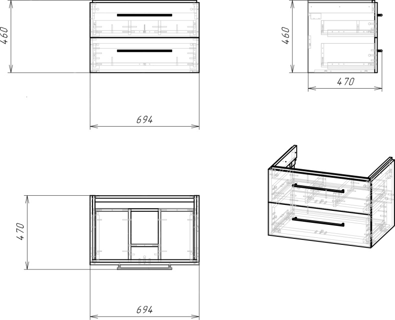 Мебель для ванной Cersanit Lara 70 - 3