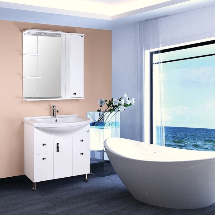 Зеркало-шкаф Onika Эльбрус 80 R с подсветкой белый  208022 - 1