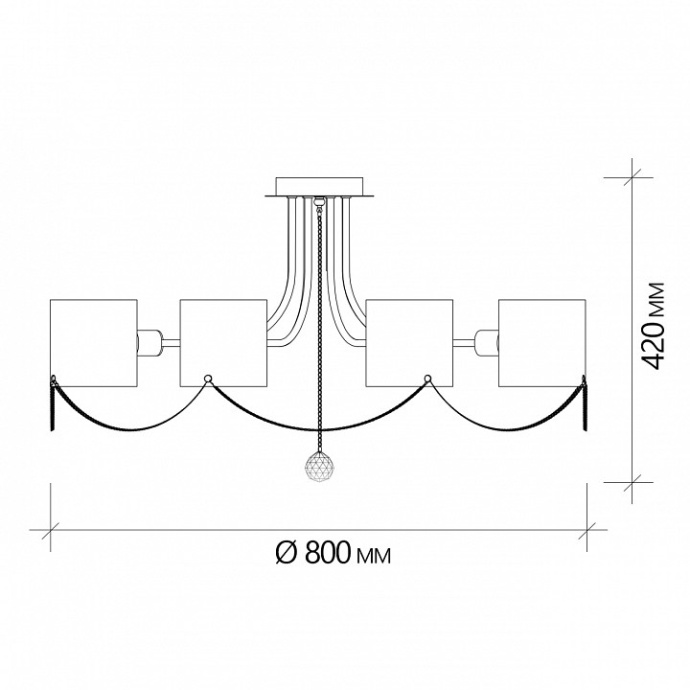 Люстра на штанге Escada Intense 683/8P - 5