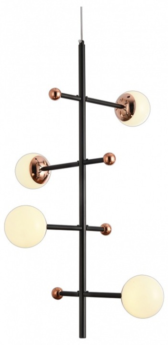 Люстра на штанге Natali Kovaltseva LOFT LED LED LAMPS 81338 GOLD BLACK - 0
