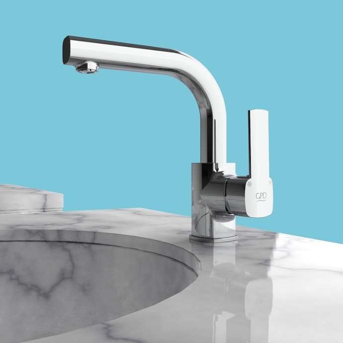 Смеситель для раковины GPD Pedra хром MTL160 - 2