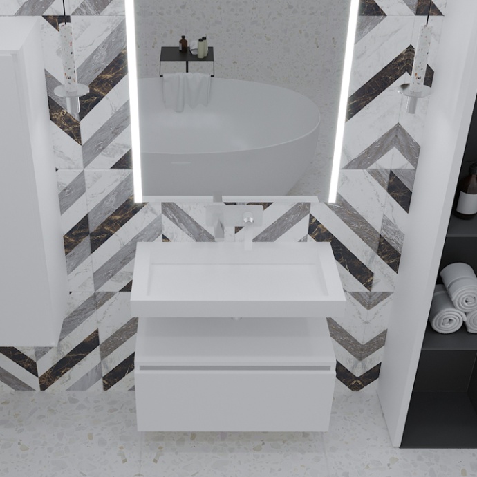 Тумба Armadi Art Flat Valessi Uno-S 100 белый глянец 897-100-W - 0