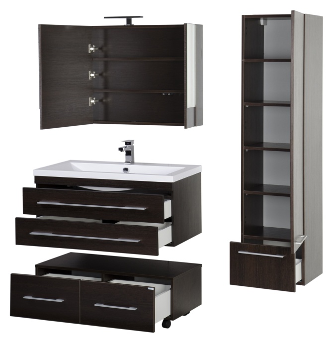 Тумба Aquanet Нота 100 подкатная венге 00170750 - 15