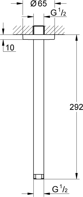 Кронштейн для верхнего душа Grohe Rainshower 28497000 - 6