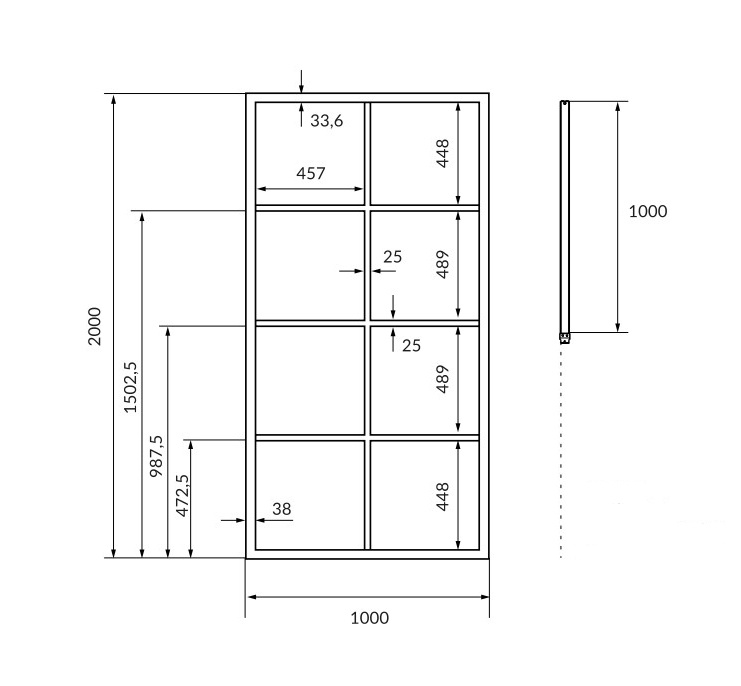 Душевая перегородка Excellent Fabrika 120 черная матовая KAEX.4006.1200.LP - 2
