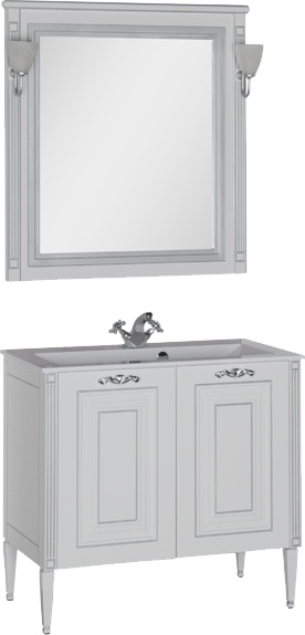 Тумба с раковиной Aquanet Паола 90 белая - 7